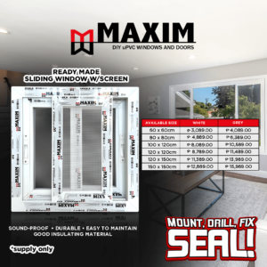 Maxim DIY uPVC Windows Sliding Window w/ Screen