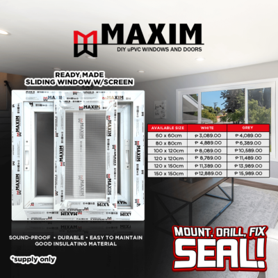 Maxim DIY uPVC Windows Sliding Window w/ Screen